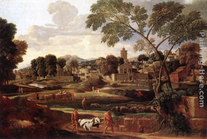 Landscape with the Funeral of Phocion painting - Nicolas Poussin Landscape with the Funeral of Phocion art painting